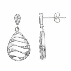 Best reviews of 🧨 Unbranded Sterling Silver Round Cubic Zirconia Drop Earrings 🥰
