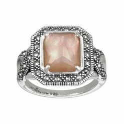 Best deal 🤩 Unbranded Lavish By TJM Sterling Silver 👩 Mother-of-Pearl & Crystal Doublet Ring 👍