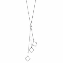 Buy 🌟 Unbranded Sterling Silver High Polish Triple Quatrefoil Y Necklace ✨