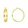 Promo 😍 Unbranded 14k Gold Over Silver Flat Hoop Earrings 🔔