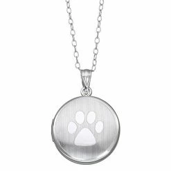 Outlet 🧨 Unbranded Sterling Silver Paw Print Locket Necklace 🔔