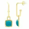 Coupon 😉 Unbranded Simulated Turquoise Cabochon Dangle Earrings 👍