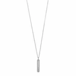 Brand new 🥰 Unbranded Sterling Silver Cubic Zirconia Long Pendant Necklace 👍