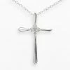 Buy 🤩 Unbranded Sterling Silver Diamond Accent Cross Pendant 👍