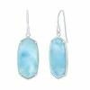 Hot Sale 🎉 Unbranded Sterling Silver Hexagon Larimar Earrings 🛒