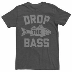 New 😉 Unbranded Men's Drop The Bass Fish Joke Graphic Tee 😍