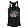 Flash Sale 🔔 Unbranded Junior's Chin-Up American Flag Lips Racerback Tank 🎉