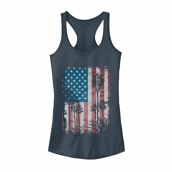 Outlet ๐ฅ Unbranded Juniors' Palm Tree American Flag Tank ๐