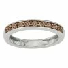 Wholesale 😀 Unbranded Sterling Silver & Brown Diamond Accent Band 🛒
