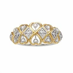 Top 10 😉 Unbranded 👩 Women's Two Tone Ring In Sterling Silver With Diamond Accent 🎉