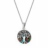 Cheap 🤩 Unbranded Sterling Silver Simulated Opal Tree Of Life Medallion Pendant Necklace 😀