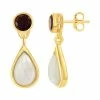 Cheapest 😀 Unbranded Sterling Silver 14K Gold Plated Garnet & Mop Earrings 🤩