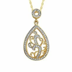 Brand new 💯 Unbranded 14k Gold Sterling Silver Filigree Pendant Necklace 🧨