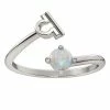 Cheapest 😍 Unbranded Sterling Silver Lab-Created Opal Libra Open Ring 🎉