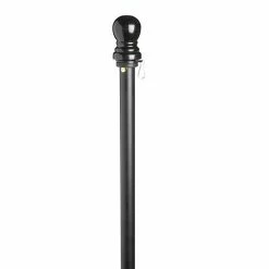 Outlet ⌛ Unbranded Black Metal House Flag Pole 🔥