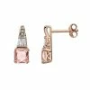 Promo ⌛ Unbranded 18k Rose Gold Over Sterling Silver Cubic Zirconia Leverback Earrings 😍