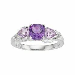Best Pirce 💯 Unbranded Sterling Silver Amethyst & Rose De France Amethyst Ring 🛒
