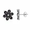 Coupon 👍 Unbranded Sterling Silver Multicolored Quartz & White Topaz Flower Stud Earrings 🎁