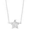 Cheapest 💯 Unbranded Sterling Silver Lab-Created White Sapphire Star Necklace 👍