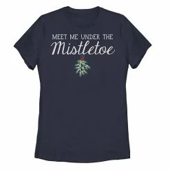 New 🔔 Unbranded Juniors' Trendy 🎁 Christmas Meet Me Under The Mistletoe Tee 🌟