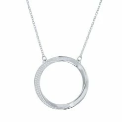 Top 10 👏 Unbranded Sterling Silver Cubic Zirconia Circle Pendant ❤️