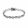 Discount 🧨 Unbranded Sterling Silver 1/4-ct. T.W. Black And White Diamond Infinity Bracelet 🛒