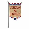 Cheap ⭐ Unbranded Proud Veteran Burlap Garden Flag 💯