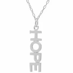 Best Pirce 🎉 Unbranded Sterling Silver "Hope" Vertical Necklace 🔔