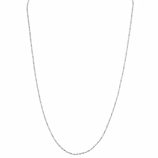 Outlet 😀 Unbranded Silver Tone 18" Diamond Cut Snake Chain Necklace 🛒