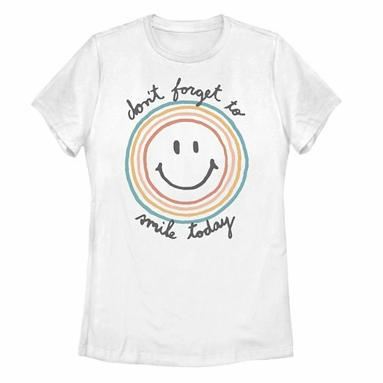 Promo ⭐ Unbranded Juniors' Fifth Sun Smile Today Text Tee ⌛