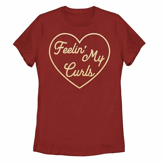 Hot Sale ⭐ Unbranded Juniors' "Feelin' My Curls" Heart Tee 😍