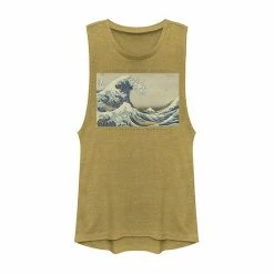 Wholesale 🎉 Unbranded Juniors' The Great Wave Off Kanagawa By Katsushika Hokusai Muscle Tee 😍