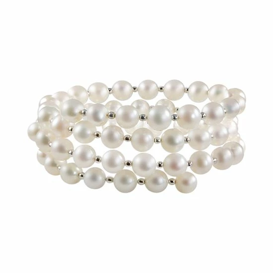 Deals ๐คฉ Unbranded Sterling Silver Freshwater Cultured Pearl Coil Bracelet ๐
