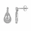 Promo ⭐ Unbranded Sterling Silver Cubic Zirconia Pear Drop Earrings 🛒
