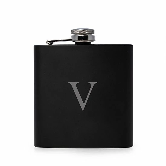 Outlet ๐ Unbranded Vincent Initial Monogrammed Black Flask ๐งจ - Image 4