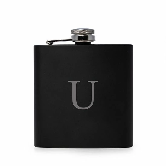 Outlet ๐ Unbranded Vincent Initial Monogrammed Black Flask ๐งจ - Image 5