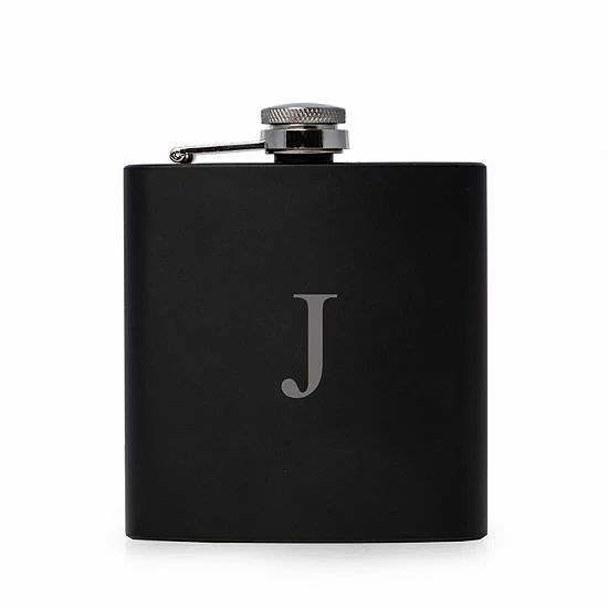 Outlet ๐ Unbranded Vincent Initial Monogrammed Black Flask ๐งจ - Image 6