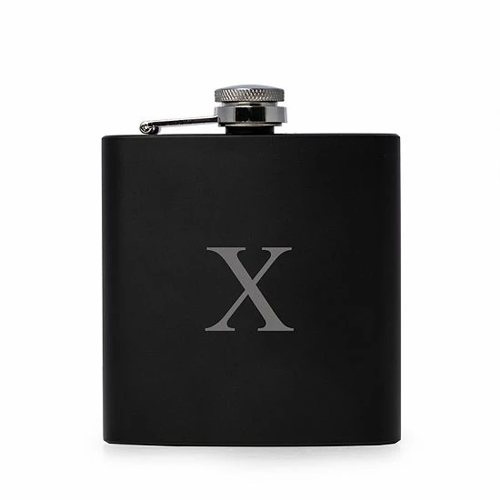 Outlet ๐ Unbranded Vincent Initial Monogrammed Black Flask ๐งจ - Image 9