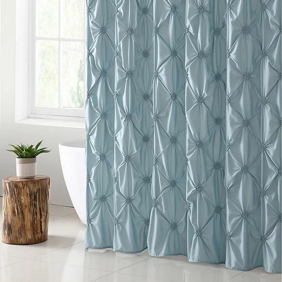 Discount ๐ Unbranded VCNY Floral Burst Microfiber Shower Curtain Aqua โ - Image 5