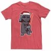 Deals ⌛ Unbranded Men's Star Wars Darth Vader Saber Santa Hat 🎄 Christmas Graphic Tee ⌛