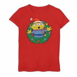 Promo 🧨 Unbranded 👧 Girls 7-16 Disney / Pixar Toy Story Alien Wreath Graphic Tee ⌛