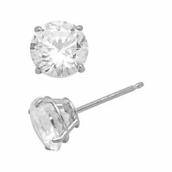 Best Pirce ⭐ Unbranded Renaissance Collection 10k White Gold 1-ct. T.W.Cubic Zirconia Stud Earrings - Make With Zirconia 💯