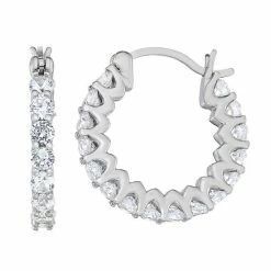 Coupon 😍 Unbranded 14K Gold Over Sterling Silver Cubic Zirconia Hoop Earrings 🔥