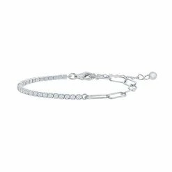 Best reviews of ⌛ Unbranded Cubic Zirconia Half Tennis & Half Paper Clip Anklet Gold Tone 😀