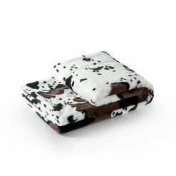 Buy ✨ Unbranded Animal Printed Double Sided Faux Fur Throw Cow 😉
