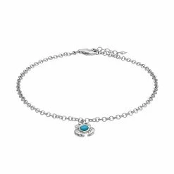 Buy 🛒 Unbranded Sterling Silver Larimar Crab Anklet ⭐