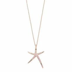 Budget 😀 Unbranded 14k Rose Gold Over Silver Lab-Created Pink Opal Starfish Pendant ✨