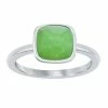 Best Pirce ✨ Unbranded Sterling Silver Genuine Jade Solitaire Ring 🛒