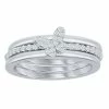Outlet 😉 Unbranded Sterling Silver 3 Piece Butterfly Cubic Zirconia Ring 😀