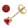 Top 10 ✔️ Unbranded Pure Gem Collection 10k Gold 4 Mm Garnet Stud Earrings 💯